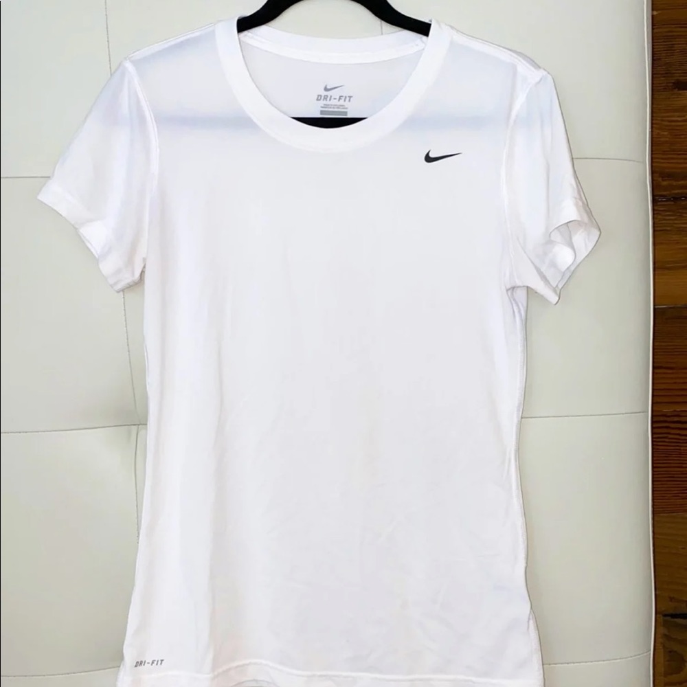 White Nike Dri-Fit Workout Top